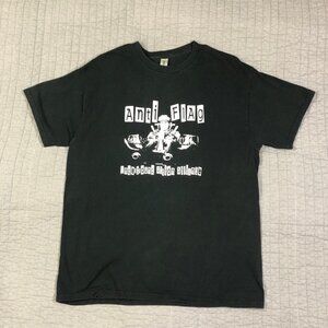 Anti Flag T Shirt Men Large Black Graphic Music Band Concert Punk Underground